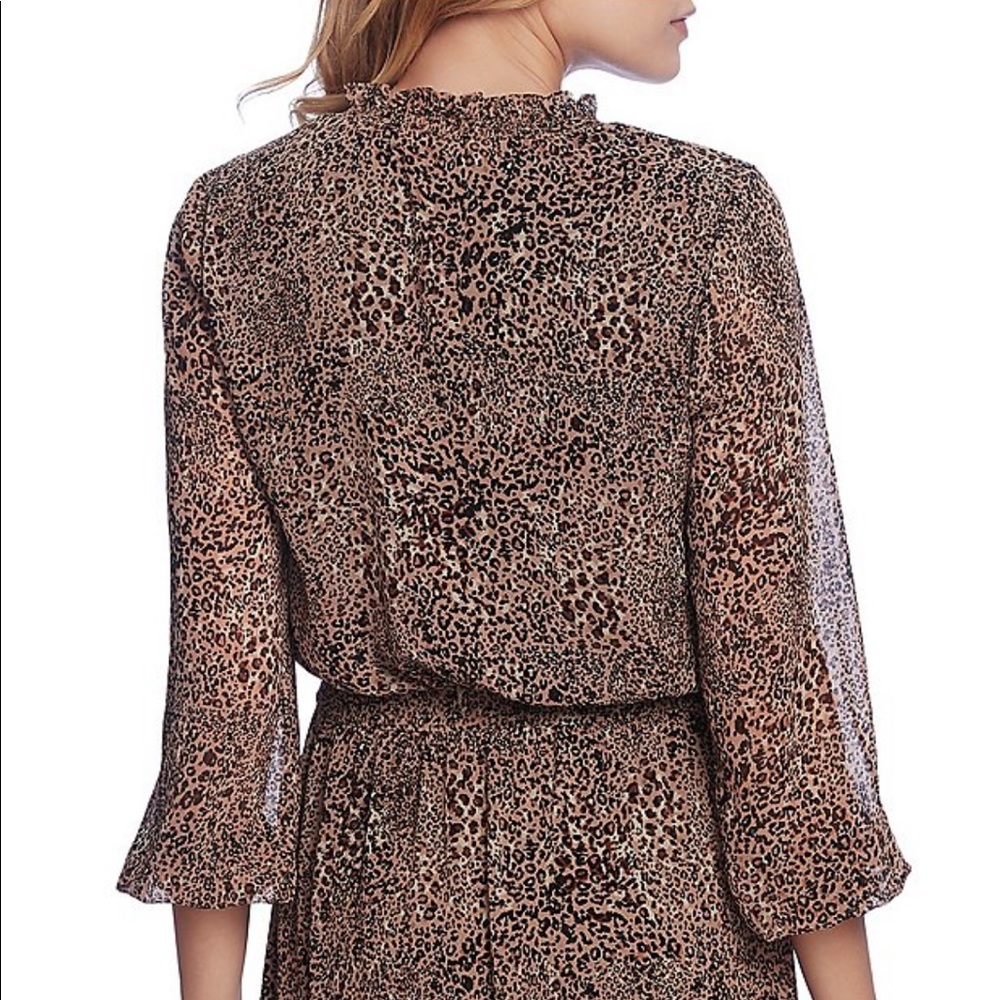 BRAND NEW!  1. STATE Leopard Print Ruffle Dress - Picture 3 of 4